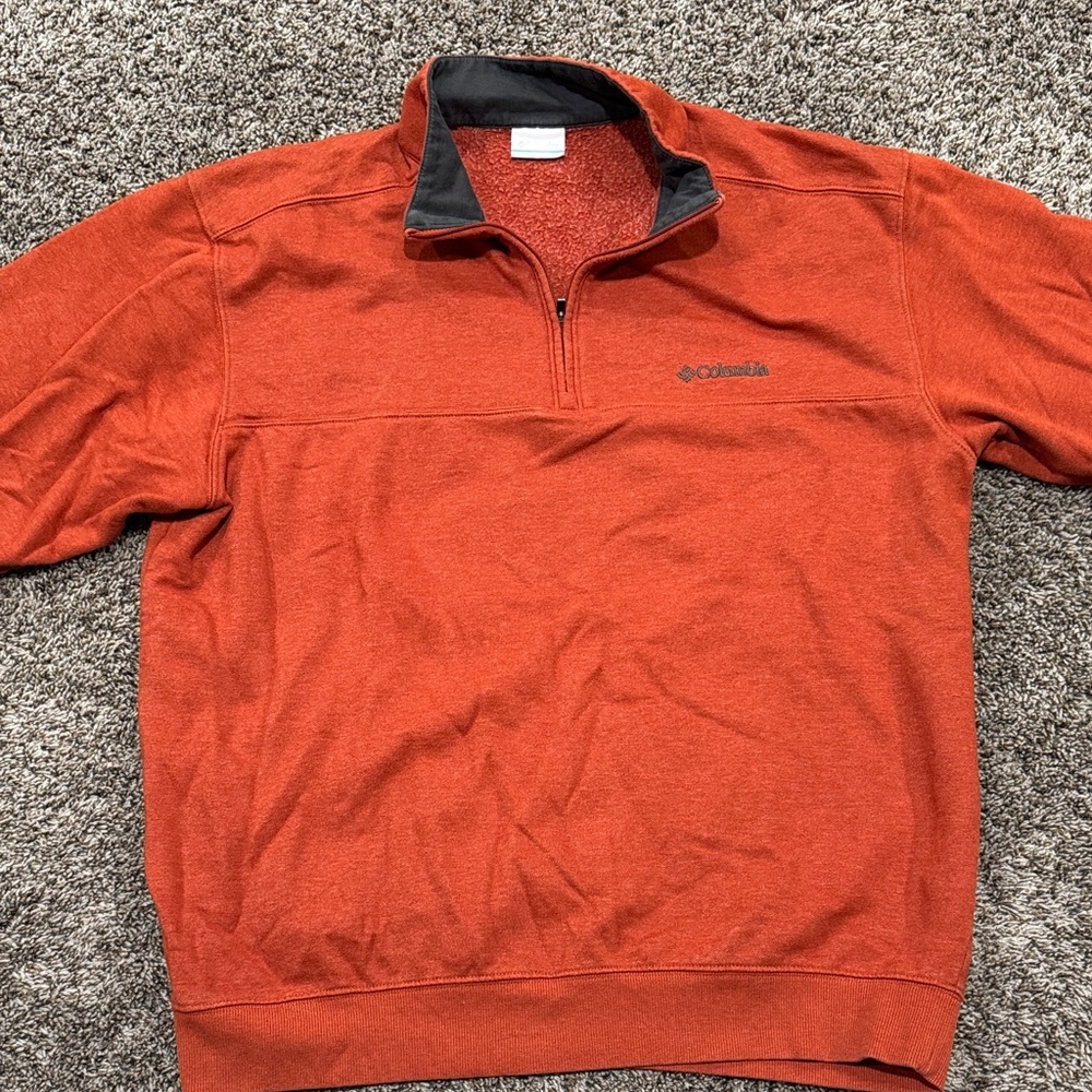 Columbia Rust Quarter-Zip Fleece